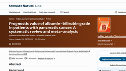 Prognostic value of albumin-bilirubin grade in patients with pancreatic cancer: A systematic review and meta-analysis